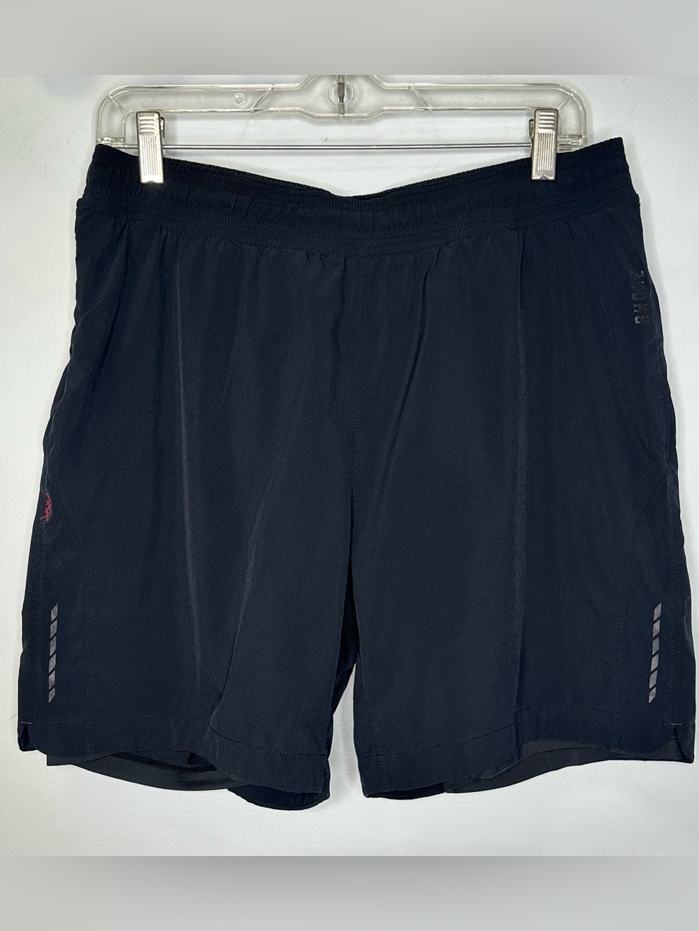 Rhone Men’s Black Drawstring Waist Stretch Athletic Performance Lined Shorts